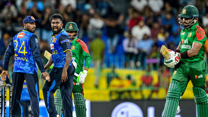 শ্রীলঙ্কার সাথে রেকর্ড ধসে লজ্জার হার বাংলাদেশের